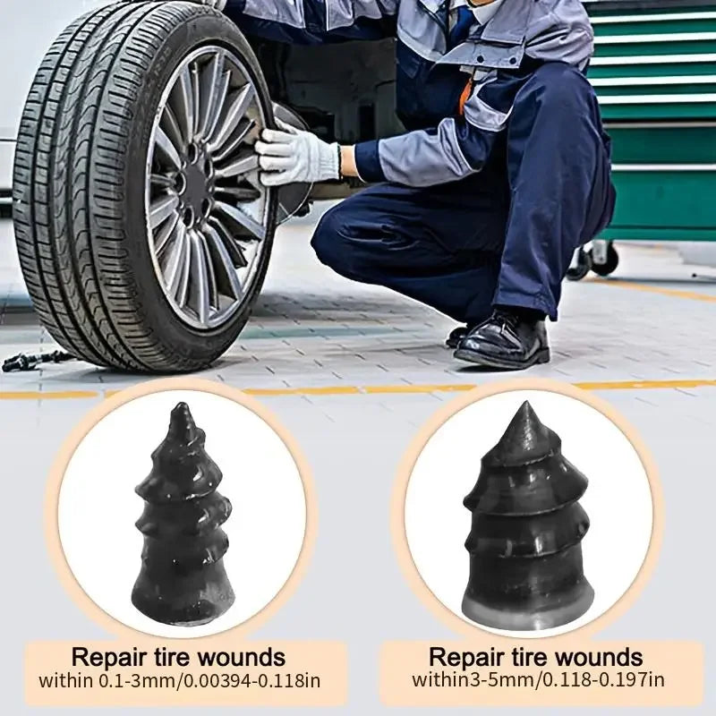 10Pcs Car Motorcycle Vacuum Tyre Repair Nails Truck Scooter Bike Tire Puncture Repair Tubeless Tools Rubber Metal Accessories