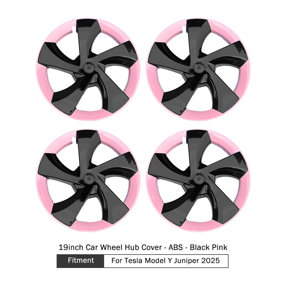 For Tesla Model Y Juniper 2025 HubCap 19 Inch Wheel Caps Auto Performance Replacement Hub Cap Full Rim Cover Accessories（4PCS） CM World