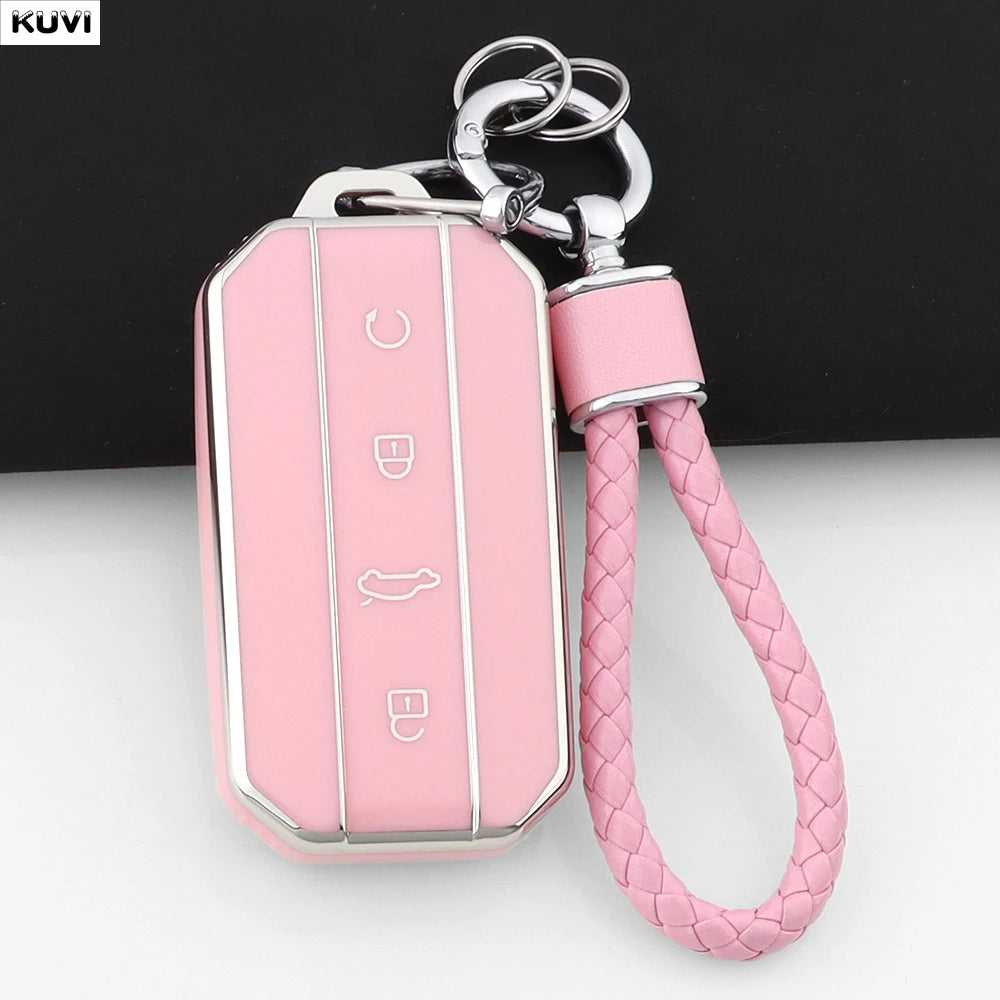 Fashion TPU Car Key Case Cover Shell For Chery Jaecoo J7 J5 7 5 Protection Bag Holder Keychain Keyless Auto Accessories