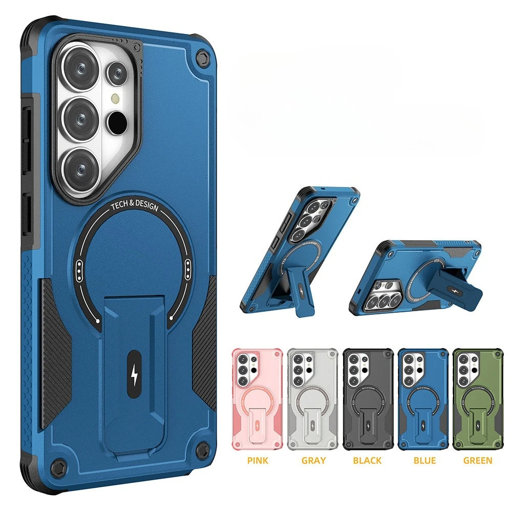 Back Cover Case for Samsung Galaxy A57 S26 Ultra S25 FE S24 Plus S 26 25 A17 A37 5G A56 A36 A16 A26 Wireless Charge Armor Cover Car Mobile World