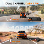 WOLFBOX M40 Dash Cam 4K+1080P With Voice Control ADAS Built in 5GHZ WI-FI and GPS Video Recorder Front and Rear Dash Camera Car Mobile World