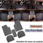 Universal Car Floor Mats PU Leather Waterproof Auto Foot Pad 5 PCS Protector Carpet Front and Rear Mats Set Auto Accessories