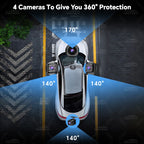 D75 4 Channel 11" Dash Cam Rear View Mirror Camera 1080P Dual Lens Infrared Night Vision WIFI GPS 360 Video Recorder Car DVR