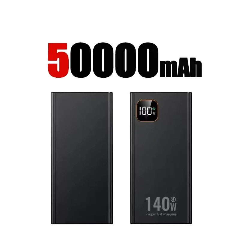 Lenovo 140W Super Fast Charging 500000mAh Ultra Capacity Portable Charger Power Bank CCC For iPhone Samsung