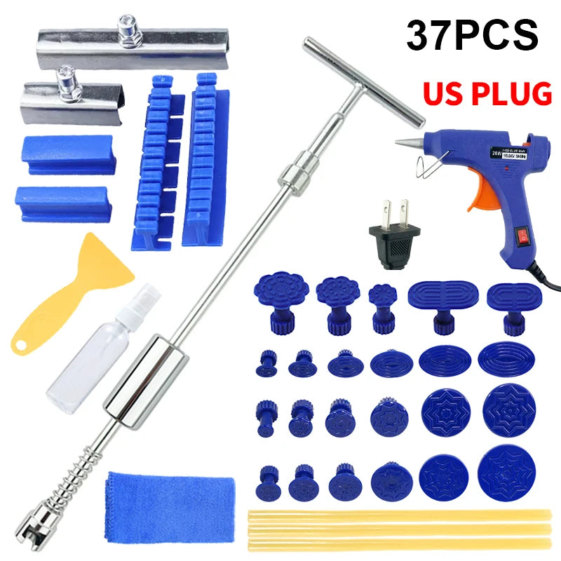 Auto Paintless Dent Repair Tools EU glue gun T-shaped Puller for Cars Vehicle Dent Remover Auto Hail Repair Accessories CM World