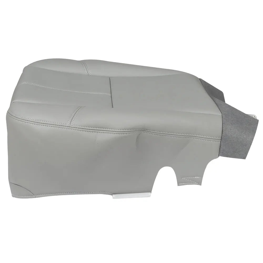 Leather Seat Driver Bottom Cover Bucket Seat Replacement for Silverado 2007-2014 Grey
