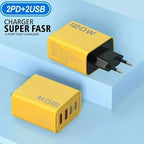 120W Fast Charging 4 Ports Phone Charger QC3.0 USB Type C Chargers Dual PD USB EU/US Plug Wall Adapter For iPhone Samsung 2026 Car Mobile World