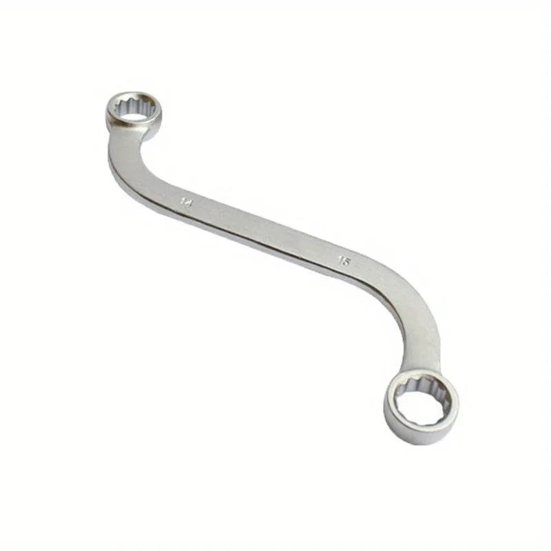 5Pcs S Type 10-19mm 12-Point Box Ends Double-Headed Special-Shaped Fastening Wrench Car Repair Tool S-Shaped Spanner Hardware CM World