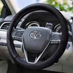 Durable Anti-Slip Car Steering Wheel Cover Microfiber Leather Steering Wheel Cover Universal Fit for Car, Truck, SUV, Van38cm CM World