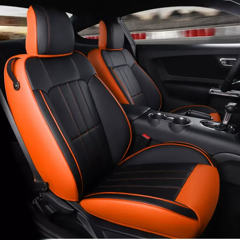 Custom Fit for 2015-2024 Mustang Coupe Car Seat Covers Full Set Durable Quality Material for Ford Mustang Coupe Gt CM World
