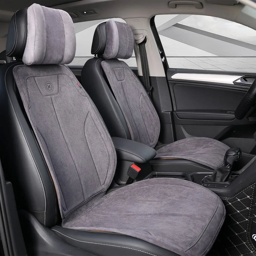 Luxury Suede Universal Car Seat Cover Seat Covers for Cars Full Set Latex Cotton Car Cushion Auto Accessories Car Seat Protector CM World