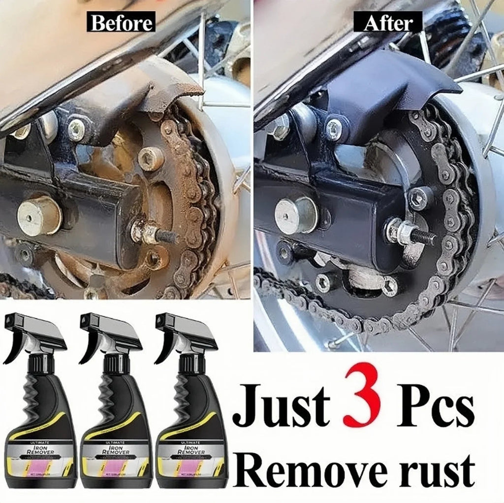 Car quick-care rust remover spray, car exhaust pipe rust remover, car wheel rim rust remover, metal powder cleaner CM World