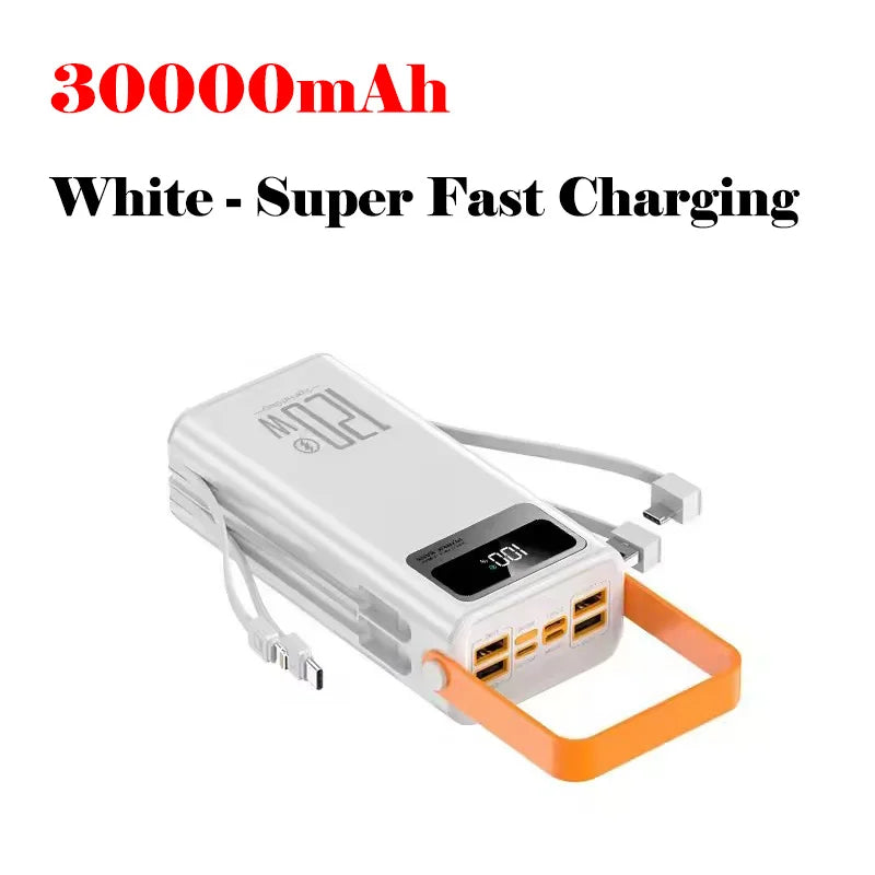 120W 150000mAh Fast Charging Power Bank Large Capacity Outdoor Mobile Power Supply External Spare Battery for Outdoor Camping Car Mobile World