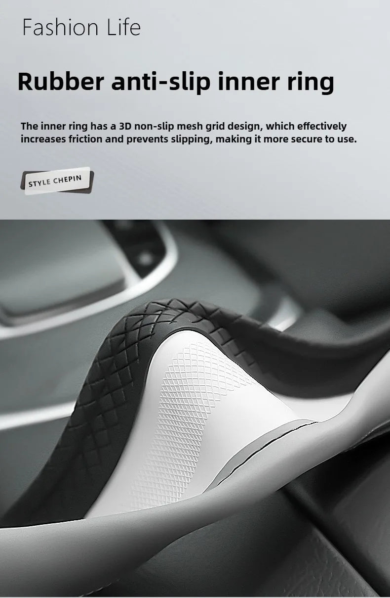 Leather Car Steering Wheel Cover Universal Steering Wheel Covers Car Accessories Interior Non-slip Steering Wheel Grip O/D Type CM World
