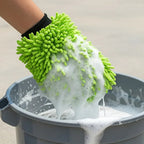 1/2PCS Microfiber Car Wash Gloves Super Soft Scratch Free Wash Mitts for Auto Detailing Cleaning Drying Glass Window Polishing CM World