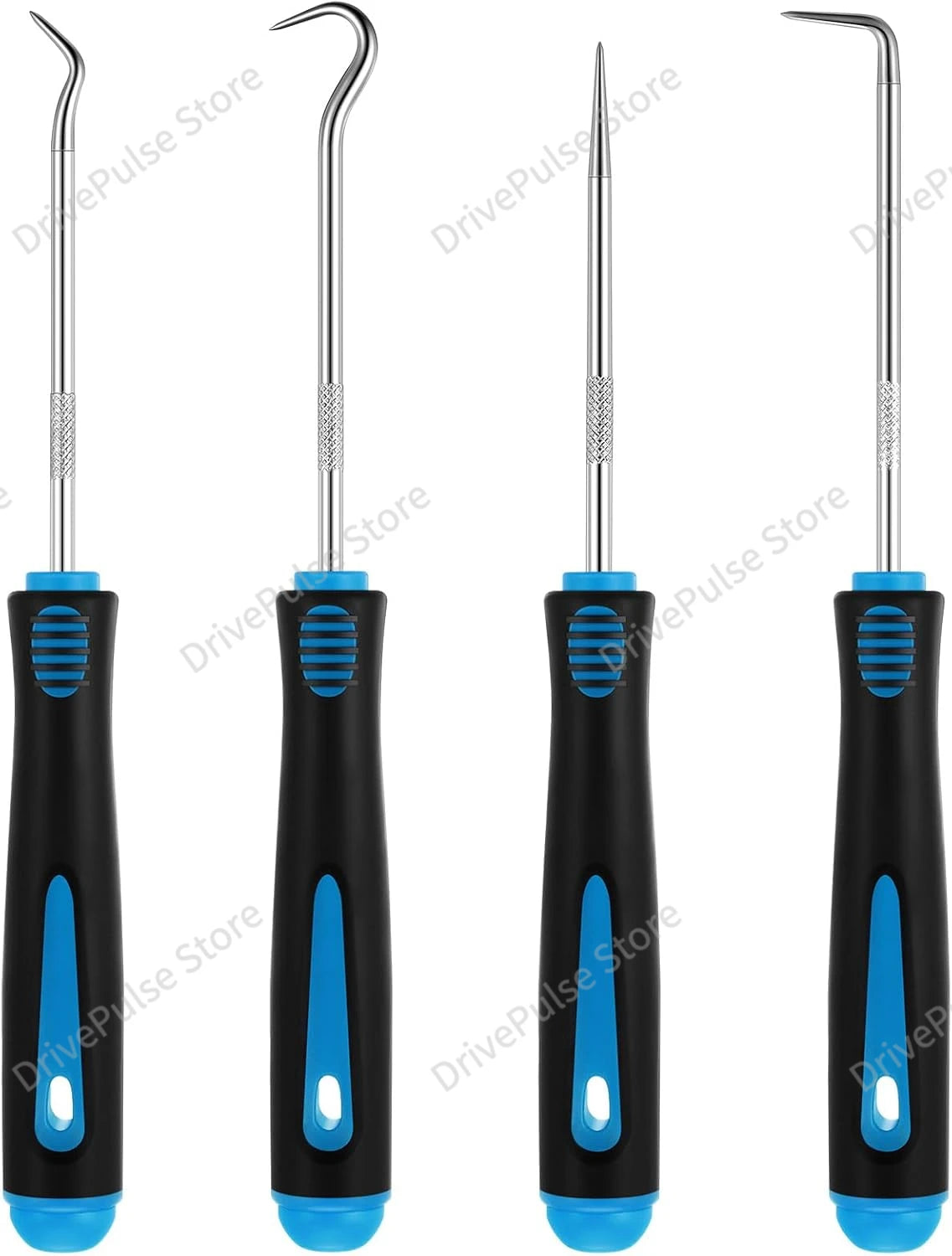 4PC Professional Seal Hook Kit - Heavy Duty Oil Screwdrivers w/Ergonomic Grip for Auto Repair/Plumbing, Mechanics Tool Set CM World