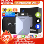 MUCAR BT200 MAX Lifetime Free AI Car Diagnostic Tool CANFD All System Diagnosis scanner 15 Reset Bi-Directional OBD2 Code Reader Car Mobile World