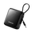 KUULAA 35W Mini Power Bank 10000mAh Built-In USB-C Cable Pocket-Sized Smaller Fast Charging Portable For iPhone 17 Samsung S25 Car Mobile World