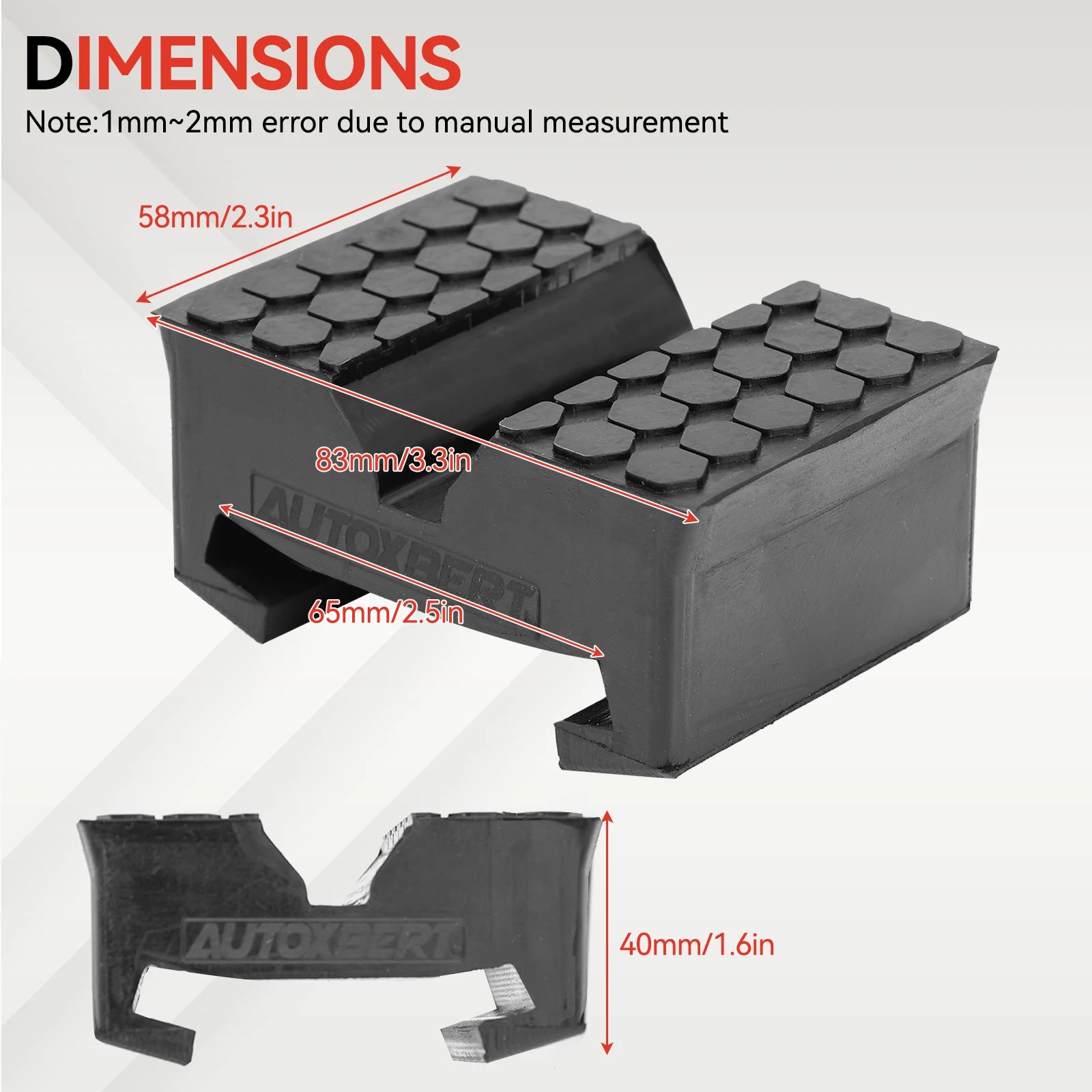 Car Rubber Slotted Jack Stand Pad Pad Bottle Lift Saddle Adapter Repair Tool Frame Stand Rail Pinch Weld Adaptor Rail Protector CM World