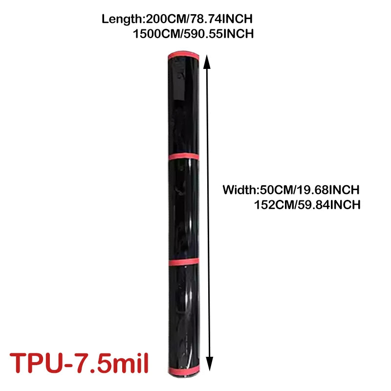 7.5mil 50CM/152CM TPU Super Bright Black Car Cover PPF Vinyl Wrap Sticker Car Self-healing Paint Protection Film For A7/A5/Q5