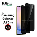 Anti Spy Screen Protector For Samsung Galaxy A25 5G Privacy Tempered Glass 9H Anti Peep Scratch SELECTION Fast High Aluminum Car Mobile World