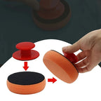 4 Inch Car Wax Applicator Pads Set with Red Handle Soft Sponge Applicators Foam Wax Pad for Polishing and Cleaning Cars CM World