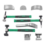 9 PCS Auto Body Steel Manual Repair Tool Kit,Dent Repair Kit,sheet metal hammer,Sheet Metal Lining Irons CM World