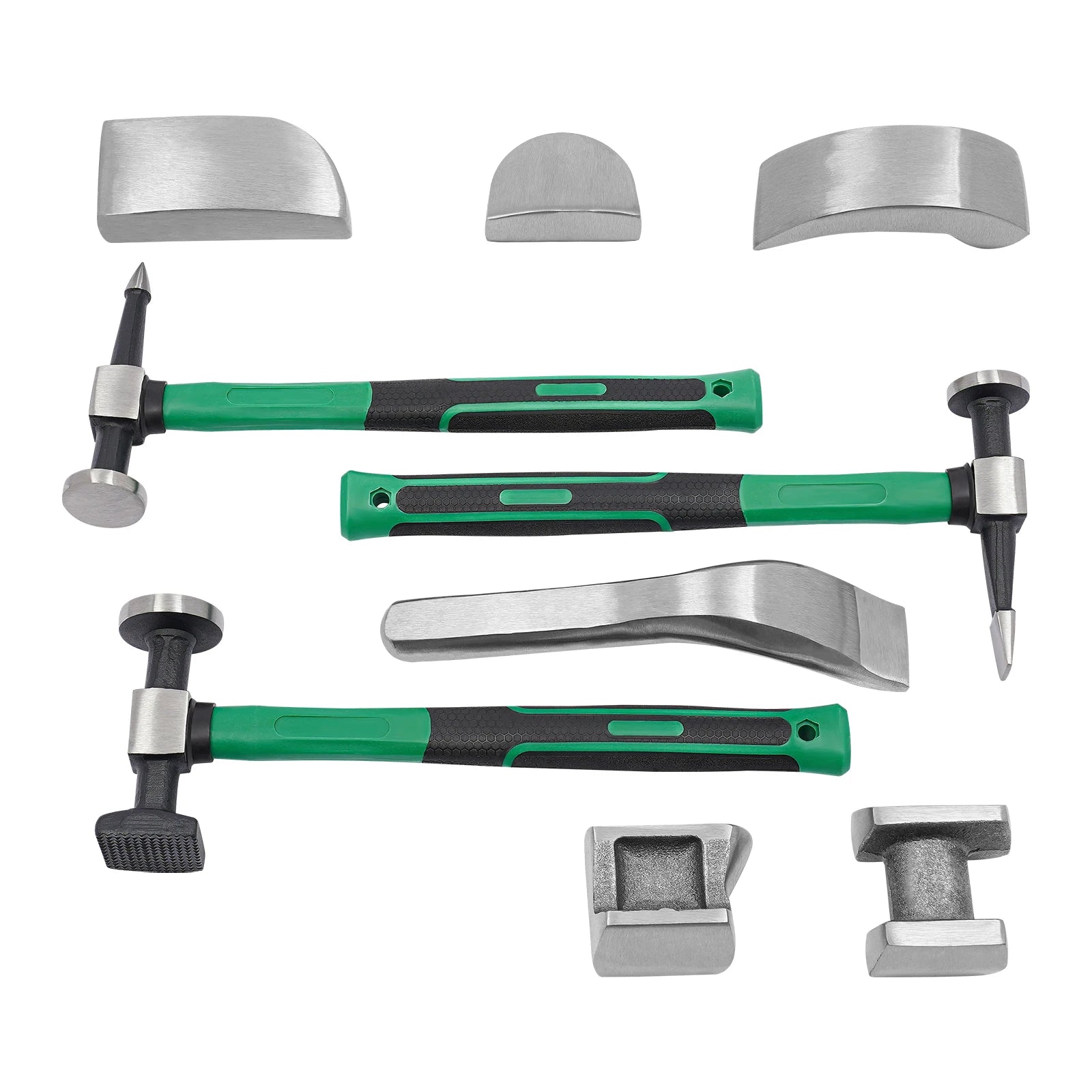 9 PCS Auto Body Steel Manual Repair Tool Kit,Dent Repair Kit,sheet metal hammer,Sheet Metal Lining Irons CM World