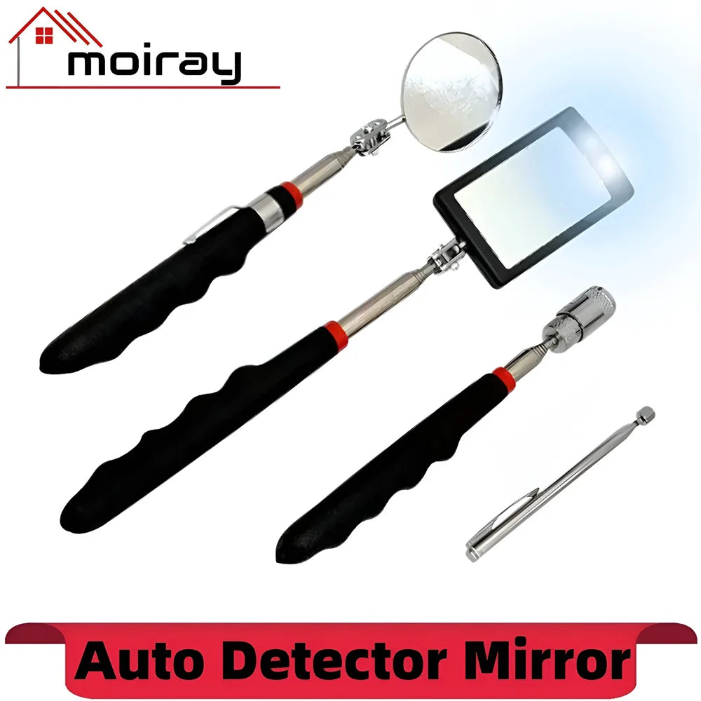 Engine Chassis Inspection Auto Repair Detector Mirror of Multi-directional Folding Telescopic LED Light Reflector CM World