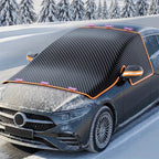 Windproof Snow Cover for Cars, Universal Windshield Frost Protector with Magnetic Edges, Durable Oxford Fabric CM World