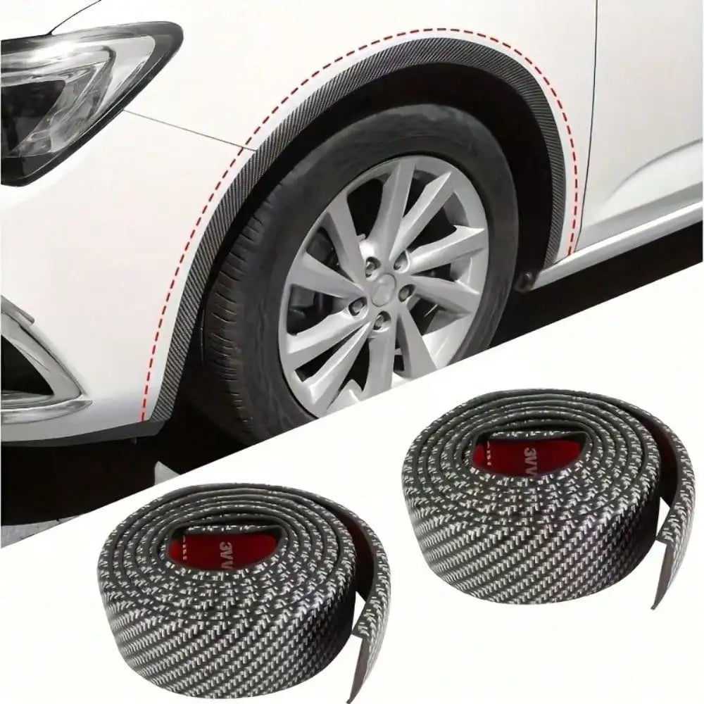 Two 78 inch Thick Self-Adhesive Wheel Guards, Heavy-Duty Plastic Wheel Arch Protective Covers, Suitable for All Vehicles, Scratch and Collision Resistant, Easy to Install without Drilling Holes