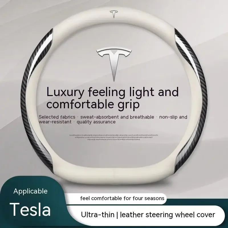 Car Steering Wheel Cover for Tesla Model 3 S Y Model X Roadster 2019-2025 Auto Interior Steering Wheel Accessories
