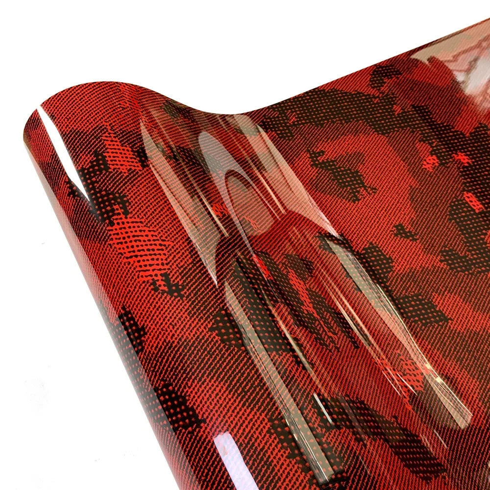 Car Stickers Glossy Red Vinyl Wrap Film Waterproof Vinyl Decorative Self-Adhesive Nti Scratch Film Car Wrap Motorcycle Stickers