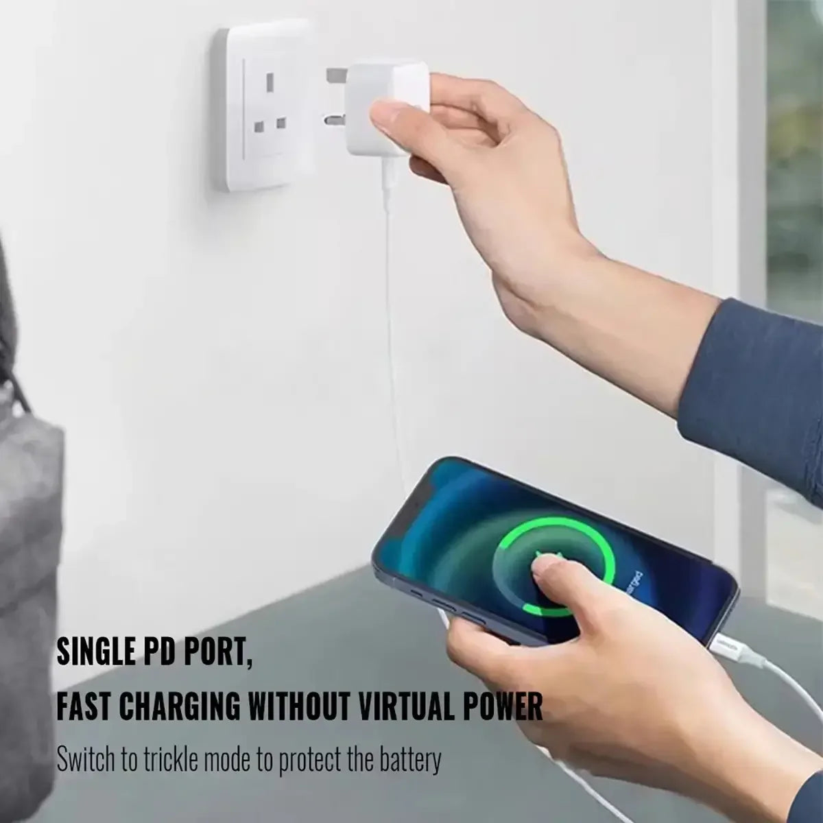 British Standard Charger USB C For iPhone 15 14 13 Pro Quick Charge PD 25W Fast Charging Travel Wall Charger Power Adapter
