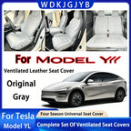 For Tesla Model YL 2026 Ventilation Leather Seat Cover Cushion Wear-resistant Breathability Comfortable Seat Interior Accessorie