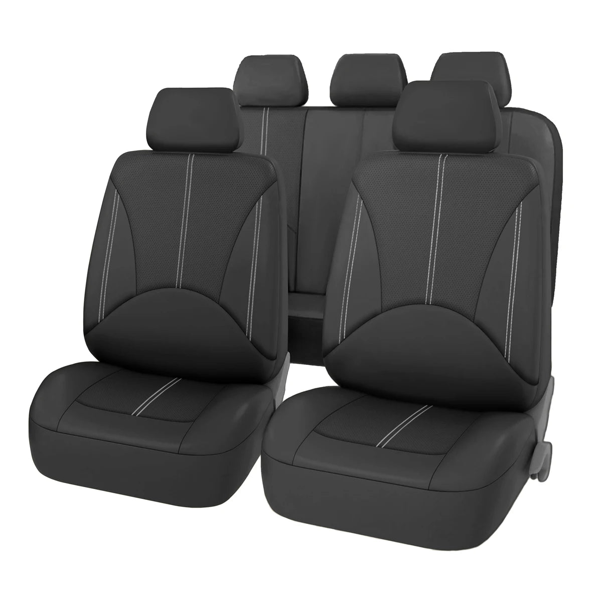 Universal 5-Seats Car Seat Cover Elastic Breathable leather Comfort Fit for most Cars CM World