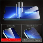 2Pcs Full Coverage Clear HD Hydrogel Film for IPhone 17/16/15 Pro Max 13 Pro Screen Protectors 12/11 Pro Max 14 Plus 16E X XR XS Car Mobile World