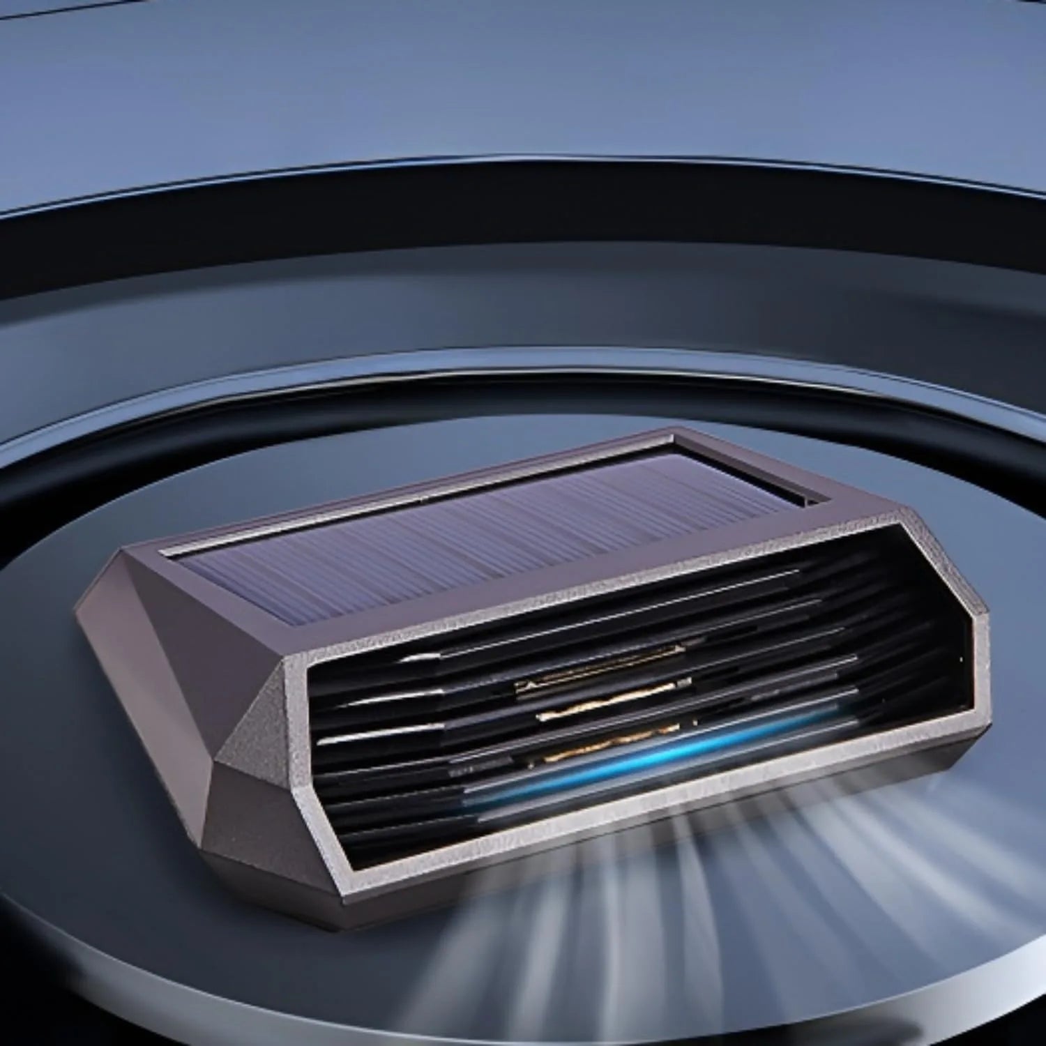 Solar-Powered Car Air Purifier with USB Charging & Ozone Odor Elimination - Portable HEPA Filter-Free Ionizer for Pet Odors, VOC CM World