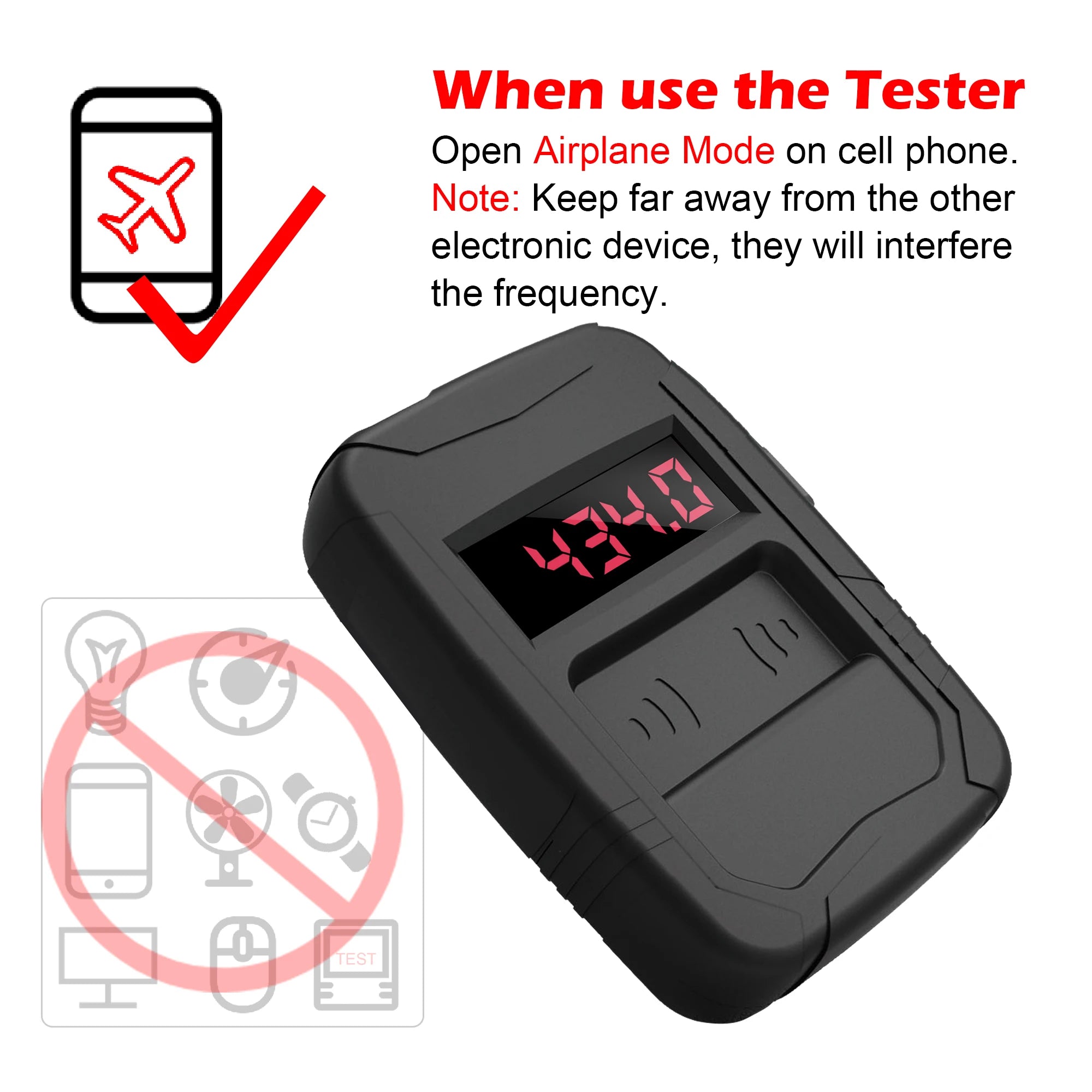 WOYO Frequency Tester Car Key 10-1000MHZ, PL001 Door TV RF IR Remote Control Tester Detector Inspection Tool, 315,433,868,902MHZ CM World