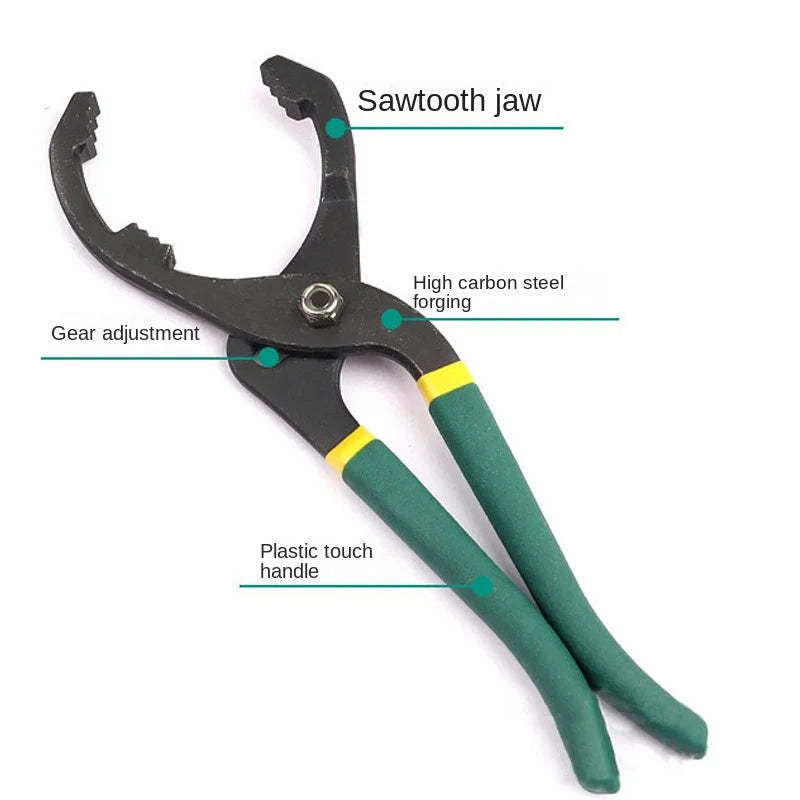 Pliers Oil Filter Wrench Car Removal 10 12 inch Non Slip Grip Adjustable Repair Home Universal Hand Tools Oil Filter Pliers Car Mobile World