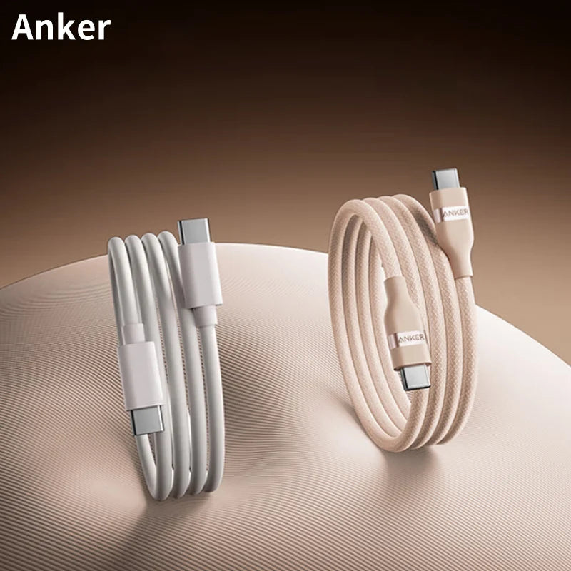 Anker A82E2 USB C to USB C Cable 240W Upcycled Braided Fast Charging Cord 3ft 6ft Optional for iPhone 16 Pro Series