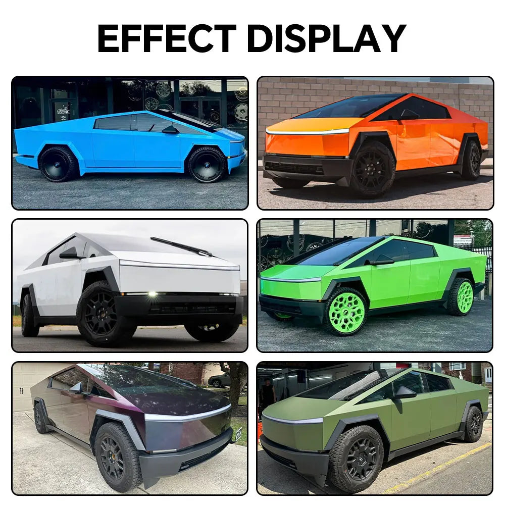 For Tesla CyberTruck 2024-2026 DIY PET Vinyl Color Change Wrap Gloss Aka Gold Color Film Protective Roll Body Color Anti-Scratch