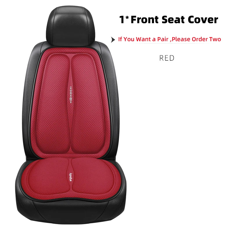 Universal Car Seat Covers Front Back Blue Cushion Breathable Waterproof Auto Ice Silk Mats Pad Full Set Fit Green Protector