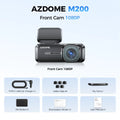 AZDOME 1080P Dash Cam M200 150° Wide Angle Built-in GPS WiFi Car Camera G-Sensor App Control 24H Parking Surveillance Car DVR Car Mobile World
