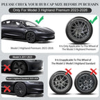 4PCS For Tesla Model 3 Highland 2023-2026 Turbine Wheel Cover 18 Inch Car Replacement Automobile Hub Cap Full Rim Car Acces CM World