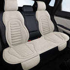 Flax Universal Car Seat Covers Four Season Breathable Car Seat Protector Pad Auto Accessories Interior Car Seat Covers Full Set CM World