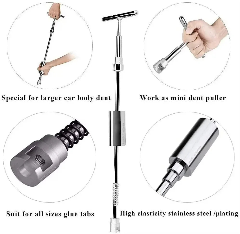 PWS Car Dent Repair Tools Puller Removal Kit Slide Hammer Reverse Hammer Tool Body Suction Cup Adhesive Blue Glue Tabs CM World