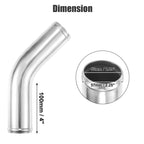 UXCELL 45 Degree OD 32-102mm Leg Length 100mm Car Aluminum Alloy Tube Intercooler Bend Elbow Pipe Air Intake Joiners Tubing CM World