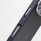 Matte Carbon Fiber Texture Magnetic Case For iPhone 17 16 15 Pro Max Wireless Charging Alloy Lens Shockproof for MagSafe Cover