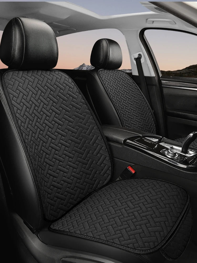 Car seat cushion, all season universal linen, driver's seat cover, small waist, single piece three piece set, half pack CM World